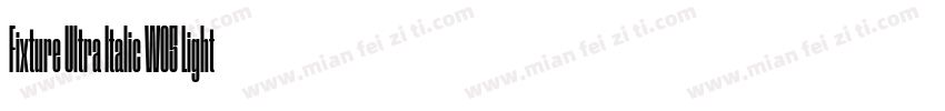 Fixture Ultra Italic W05 Light字体转换